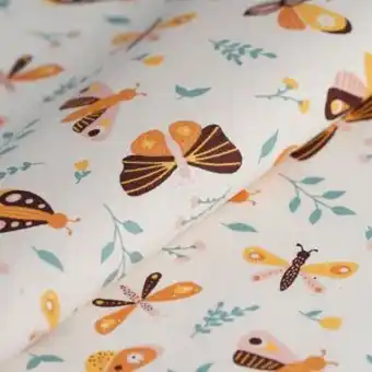 Tissu cretonne papillons