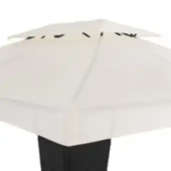 E.Leclerc Brico Tectake tonnelle mona 3x4m - noir/crème offre
