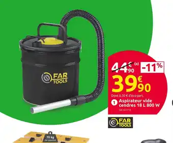 Mr Bricolage Aspirateur Vide Cendres 18L 800W offre