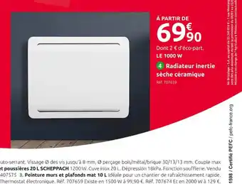 Mr Bricolage Radiateur inertie Sèche Ceramique offre