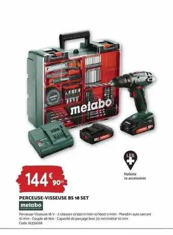 Bricomarché Perceuse Visseuse BS 18Set offre