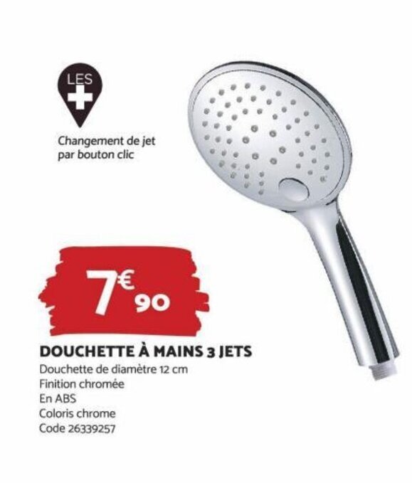 Promo Douchette a Mains 3 Jets chez