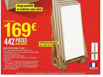 Bloc Porte Isole 73cm