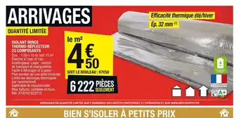 Brico Dépôt Isolant Mince Thermo-Reflecteur 23 Composants offre