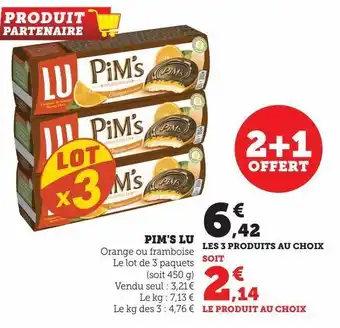 Super U Pim's lu offre