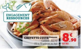 Super U Crevette cuite offre
