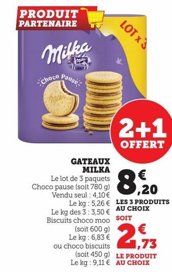 Super U Gateaux milka offre