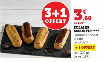 Super U Éclairs assortis offre