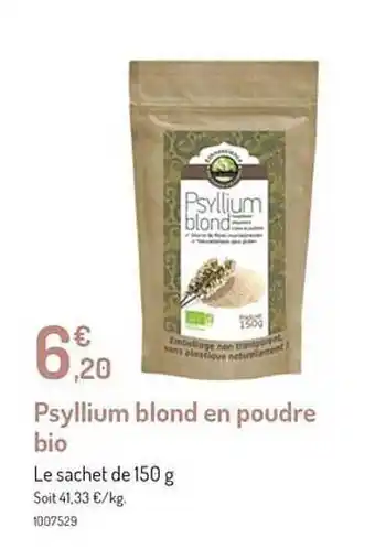 Botanic Psyllium blond en poudre bio offre