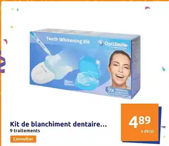 Action Kit de blanchiment dentaire optismile offre