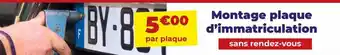 Montage plaque d'immatriculation