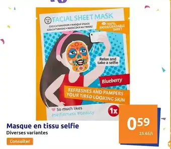 Masque en tissu selfie