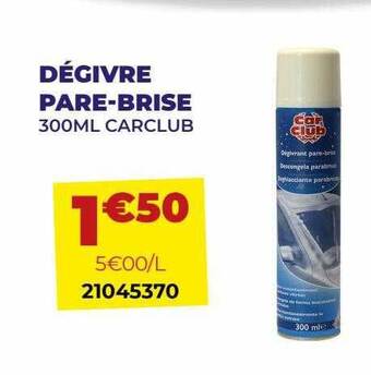 Carter-Cash Dégivre pare-brise offre