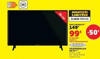 Super U Téléviseur led hd 32 offre