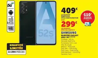Super U Samsung galaxy a52s 5g offre