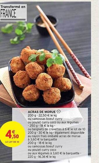 Intermarché Acras de morue offre