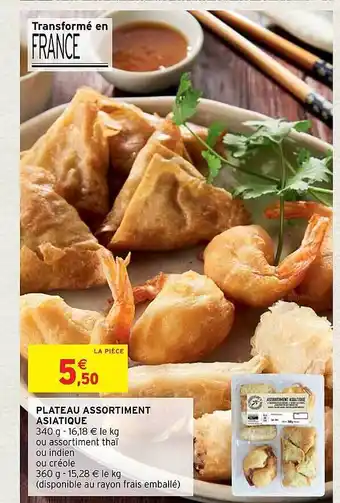 Intermarché Plateau assortiment asiatique offre