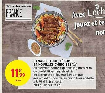 Intermarché Canard laqué, légumes et nouilles chinoises offre