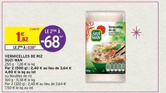 Intermarché Vermicelles de riz suzi wan offre