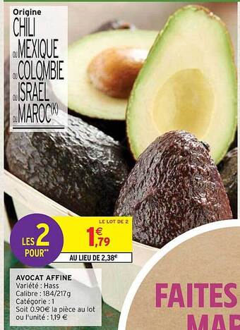 Intermarché Avocat affiné offre