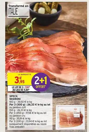 Intermarché Hyper Speck negroni offre