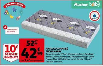 Auchan Matelas climatisé auchan baby offre