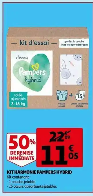 Auchan Kit harmonie pampers hybrid offre