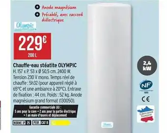 Bricorama Chauffe-eau stéatite olympic offre