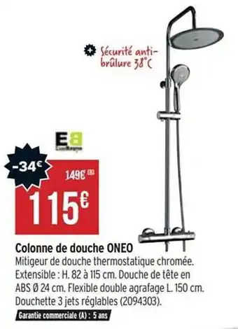 Bricorama Colonne de douche oneo offre