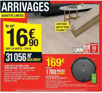 Brico Dépôt Lame pvc à clipser 4 mm offre