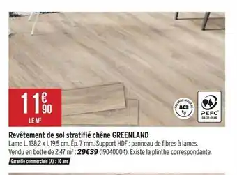 Bricorama Revêtement de sol stratifié chêne greenland offre