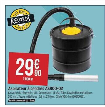 Bricorama Aspirateur à cendres as800-02 offre