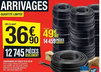 Brico Dépôt Couronnes de câble r2v 50 m offre