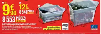 Brico Dépôt Boîtes de rangement avec compartiment offre