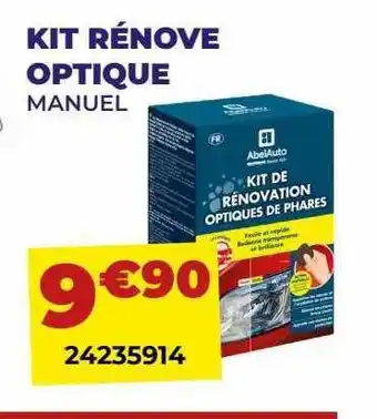 Carter-Cash Kit rénove optique manuel abelauto offre