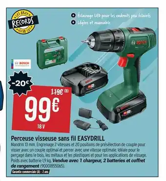 Bricorama Perceuse visseuse sans fil easydrill offre
