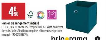 Bricorama Panier de rangement intissé offre