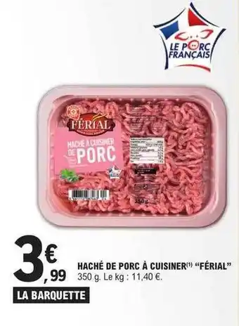 Haché de porc à cuisiner férial