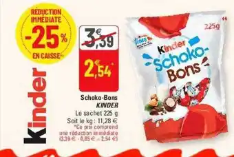 G20 Schoko-bons kinder offre