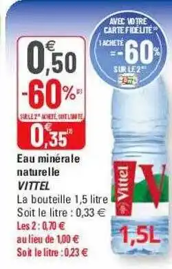 G20 Eau minérale naturelle vittel offre