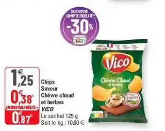 G20 Chips saveur chèvre chaud et herbes vico offre