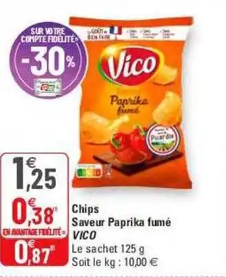 G20 Chips saveur paprika fumé vico offre
