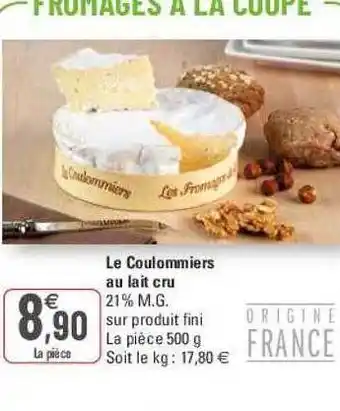 Le coulommiers au lait cru