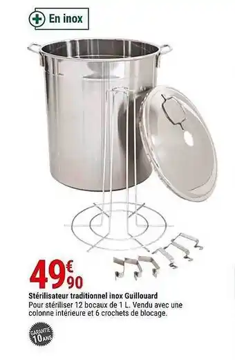 Gamm vert Stérilisateur traditionnel inox guillouard offre
