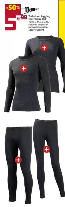 Gifi T-shirt ou legging thermique h f offre