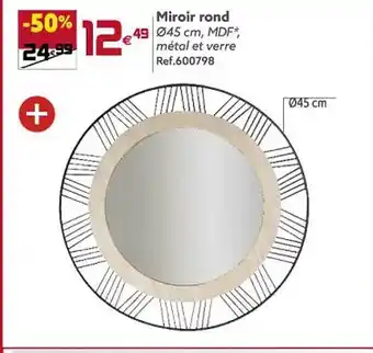 Gifi Miroir rond offre