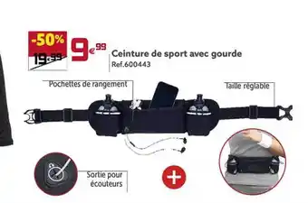 Gifi Ceinture de sport avec gourde offre