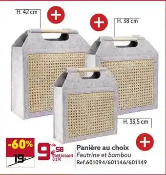 Gifi Panière au choix offre