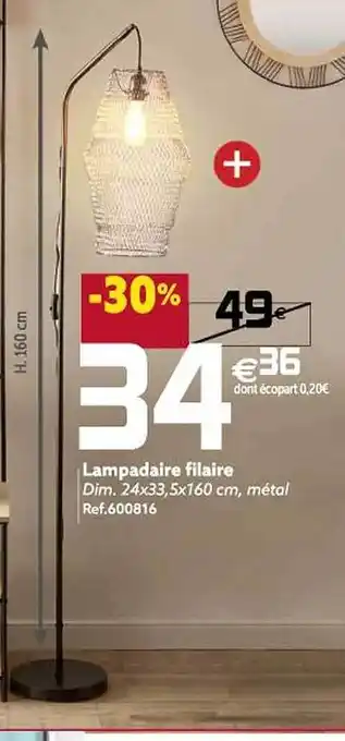 Gifi Lampadaire filaire offre
