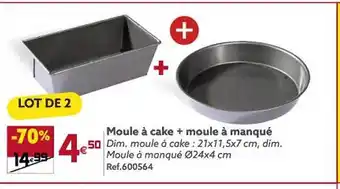 Gifi Moule à cake + moule à manqué offre